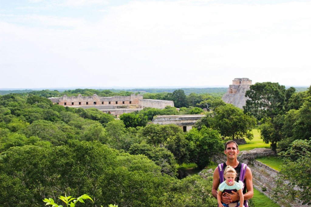 Aussicht Grosse Pyramide Uxmal