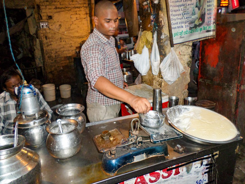 Lassi Getränk Main Bazaar Delhi