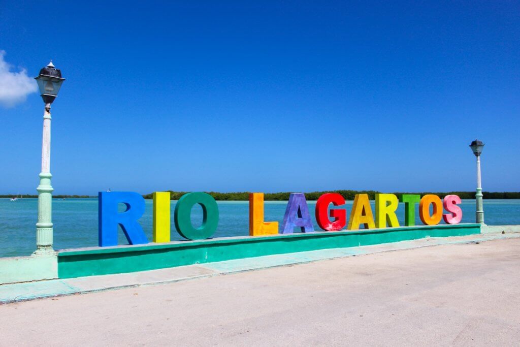 Rio Lagartos Buchstaben Yucatan