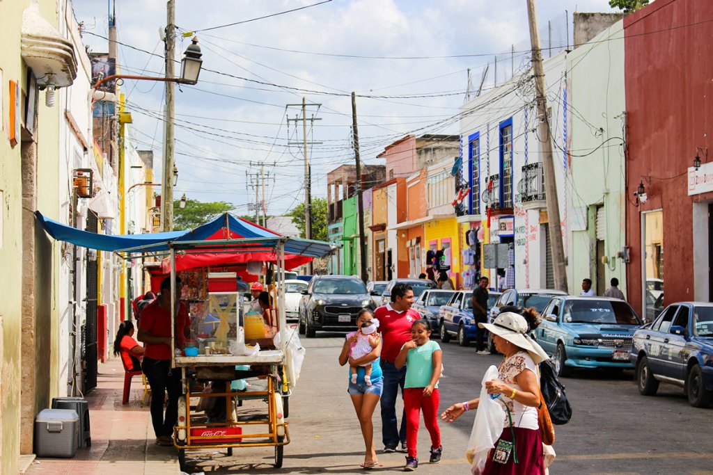 Straßenbild Valladolid Yucatan