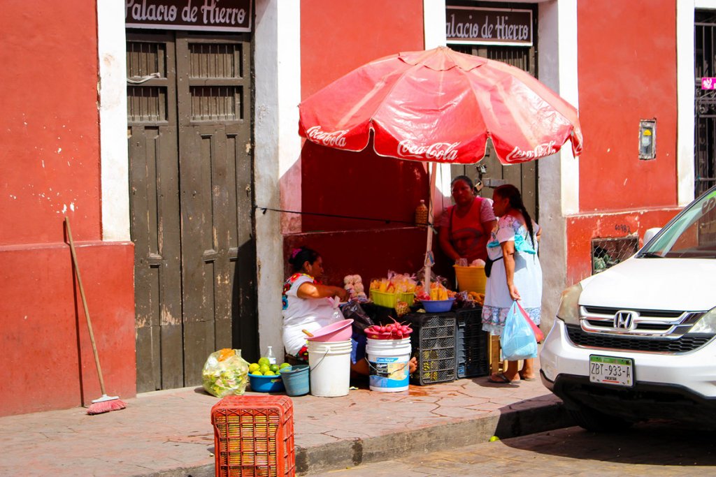 Straßenverkäufer Valladolid Mexiko