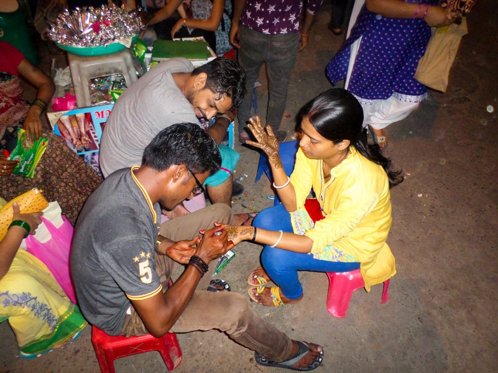Henna Malen Delhi Indien