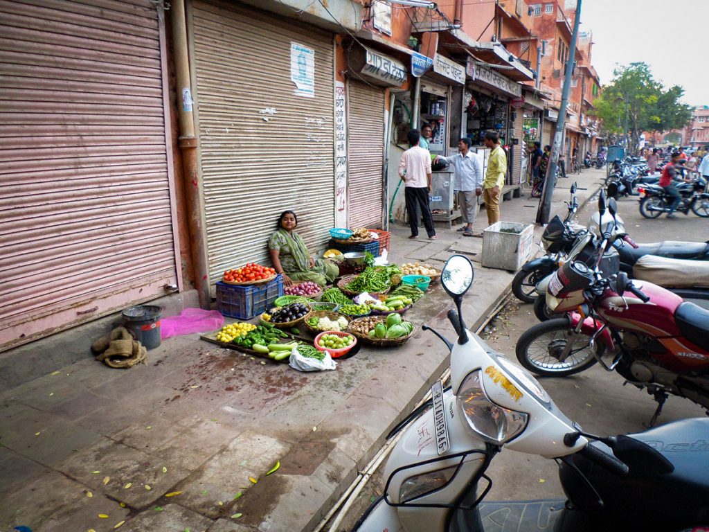 Jaipur Gemüseverkäuferin