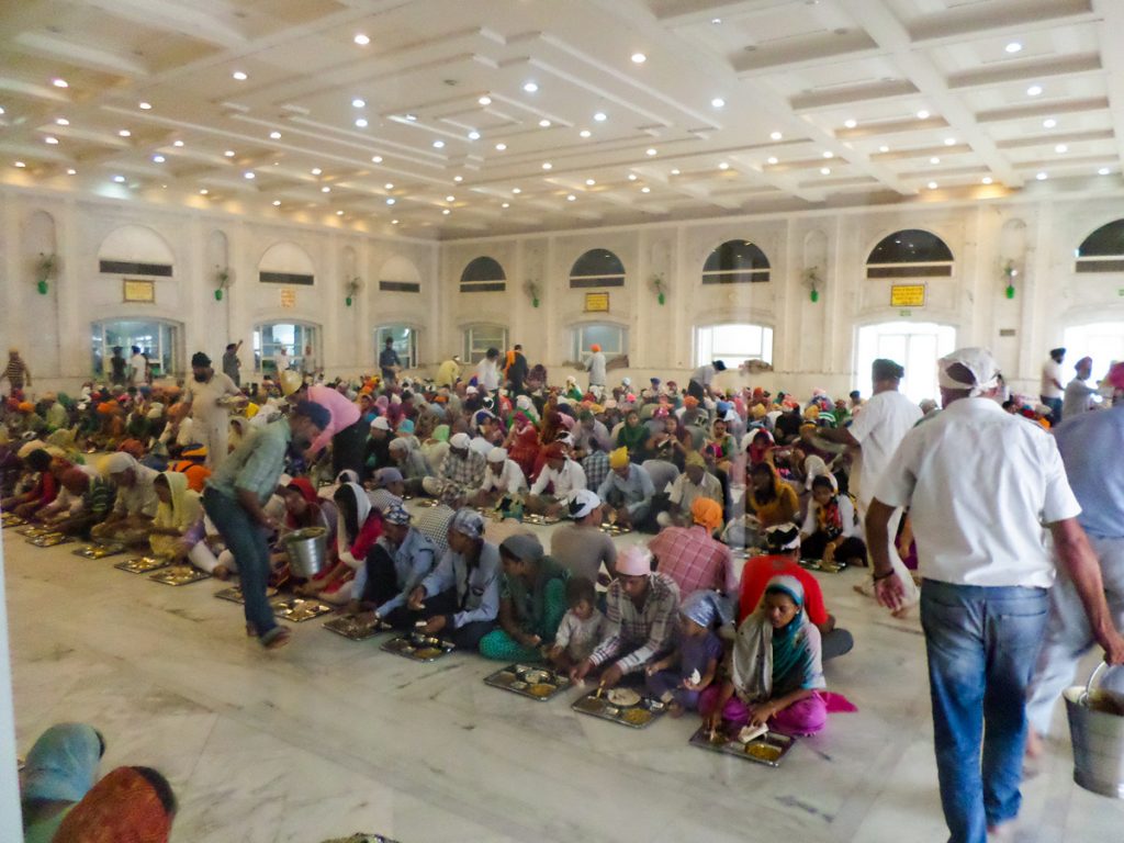 Mittagessen Sikh Tempel Delhi Küche