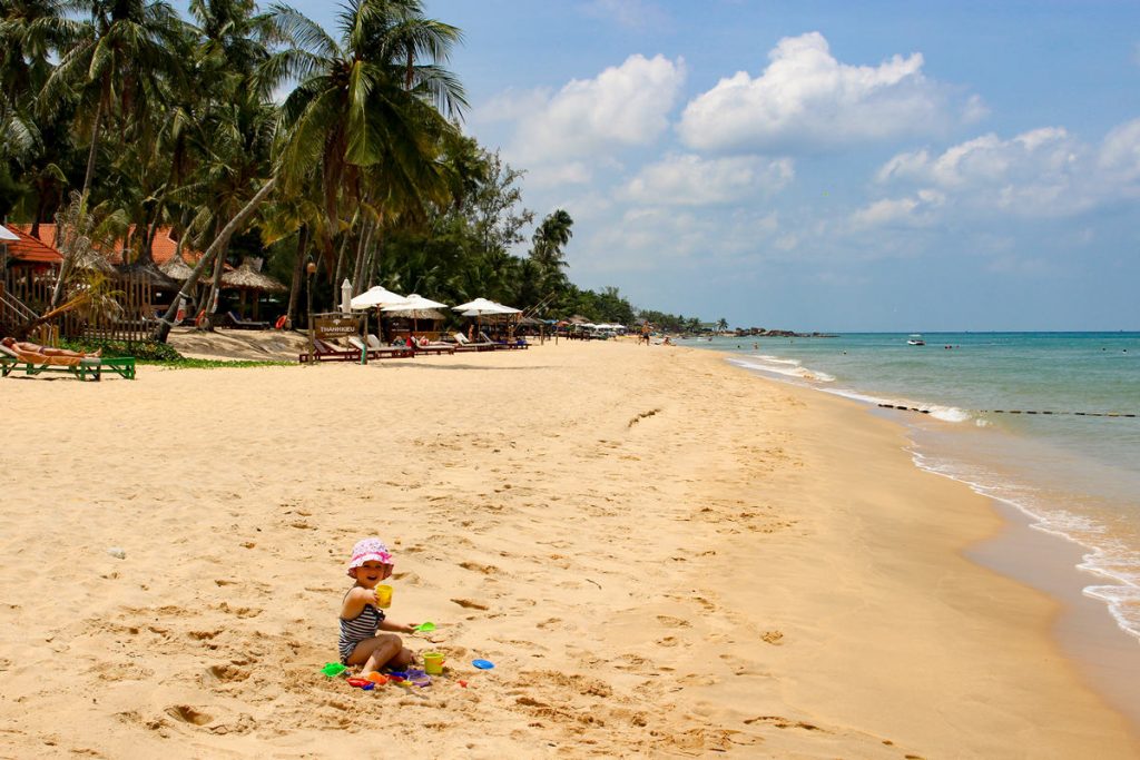 Der Strand vor dem Hotel