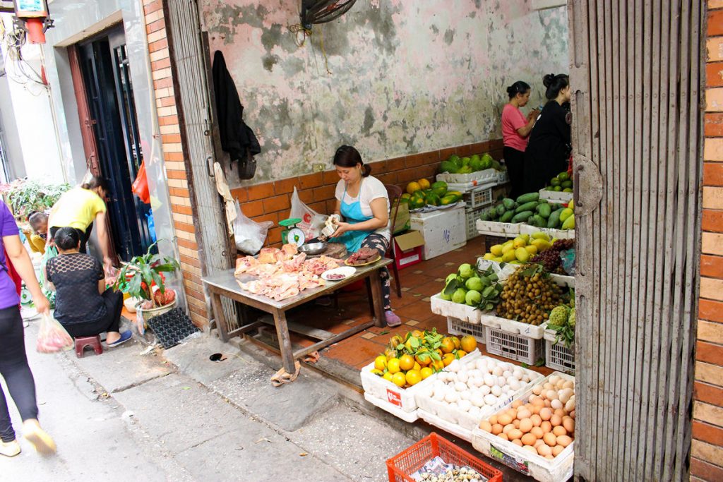 Morgenmarkt in Hanoi´s Old Quarter