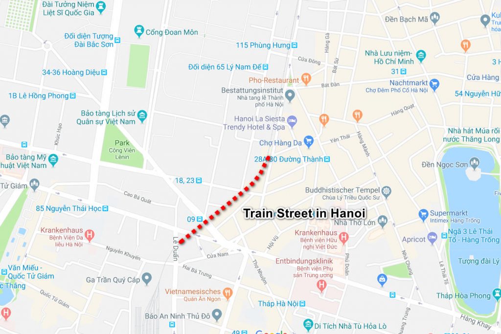 Train Street Hanoi Map