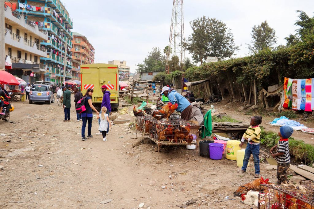 Straße Mathare Slum