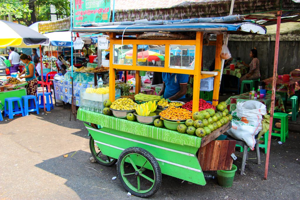 Obst Verkäufer Yangon