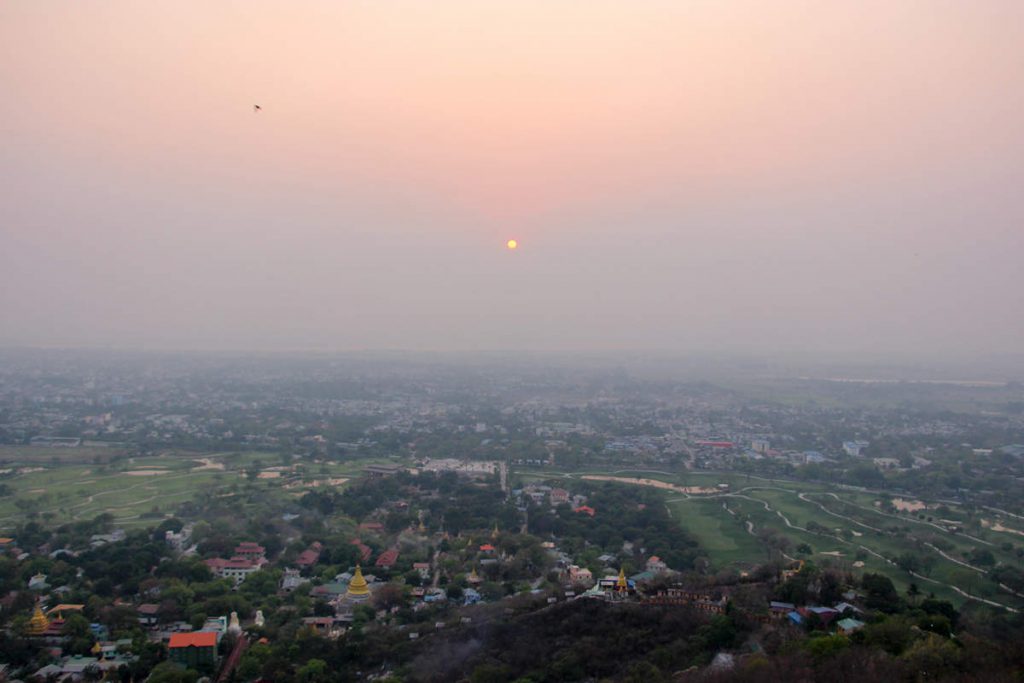 Aussicht Mandalay Hill Sonnenuntergang