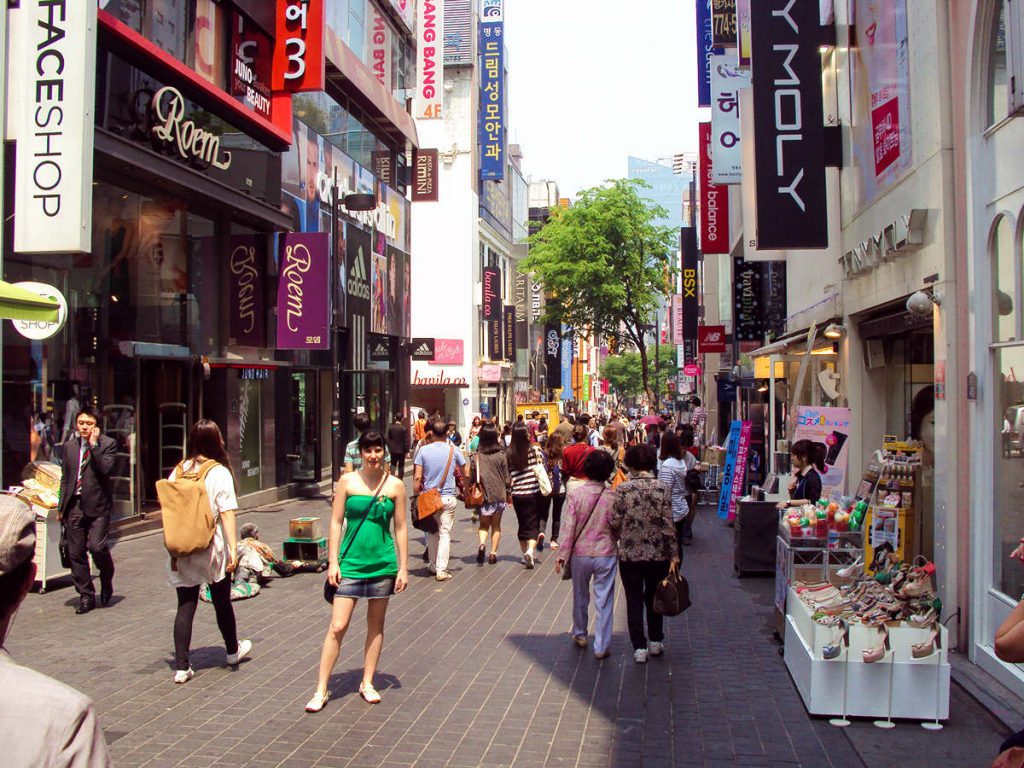 Myeong-dong Shopping Viertel Seoul