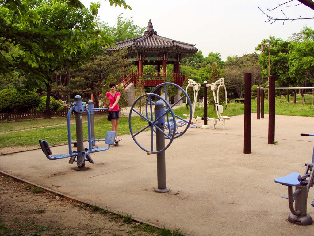 Outdoor Fitnesspark Yeouido Park Seoul