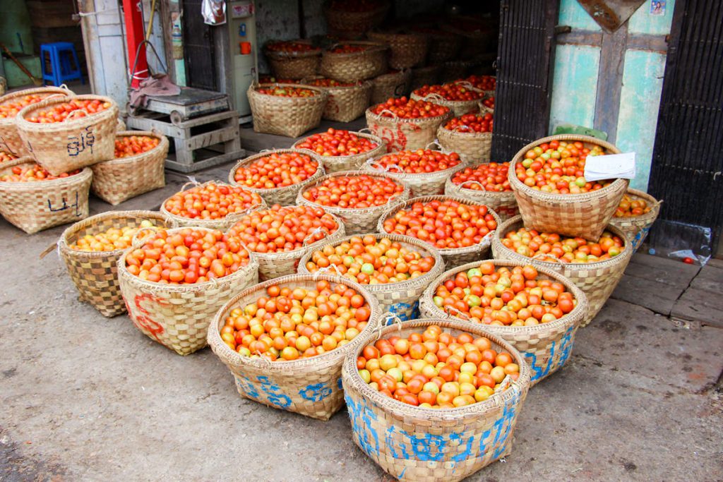 Tomaten Markt Mandalay