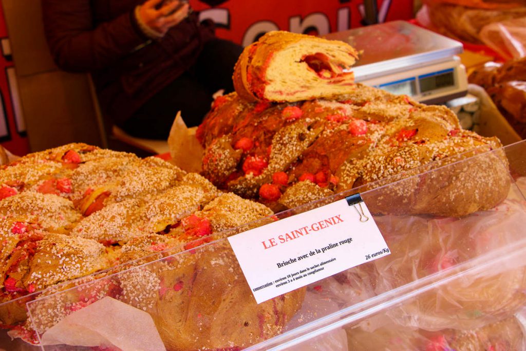 Brioche Saint-Genix in dem Weihnachtsmarkt