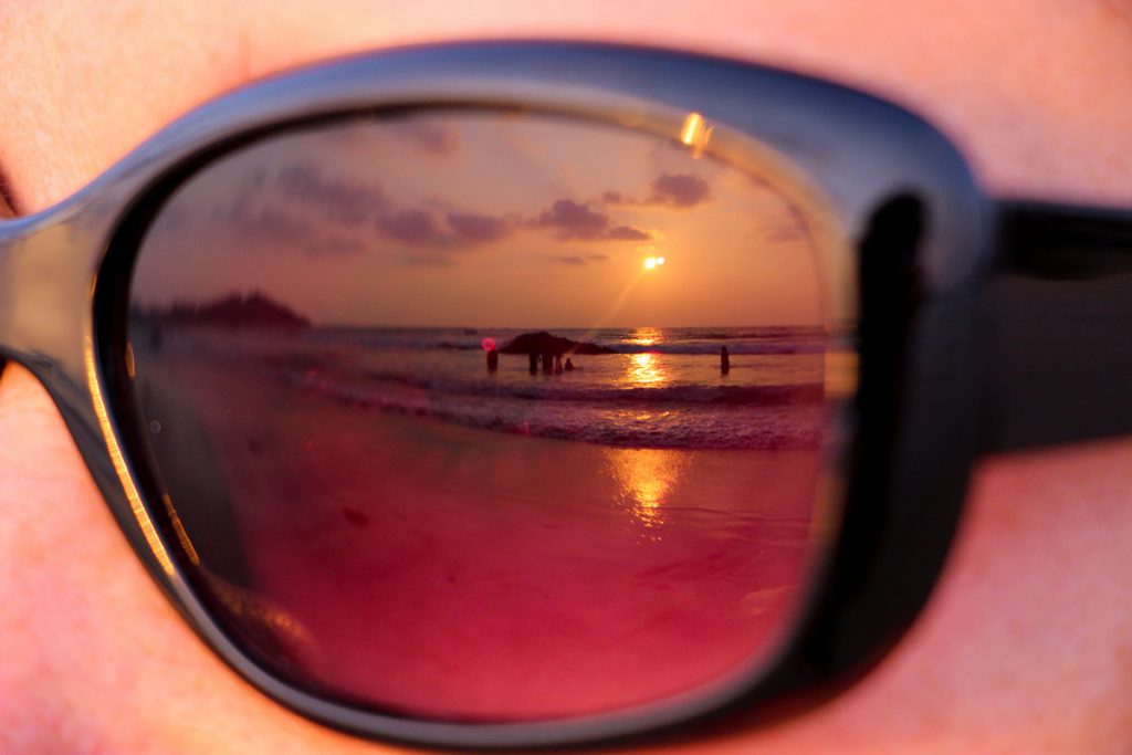 Sonnenuntergang auf dem Ngapali Strand - Reflexion