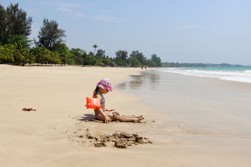 Strand auf Ngapali auch für Kinder geeignet