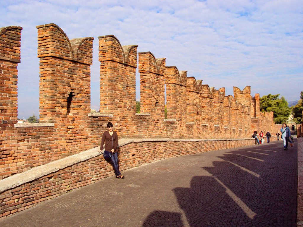 Auf der Ponte Scaligero in Verona