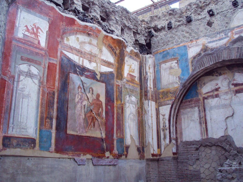 Wandmalerei in Herculaneum