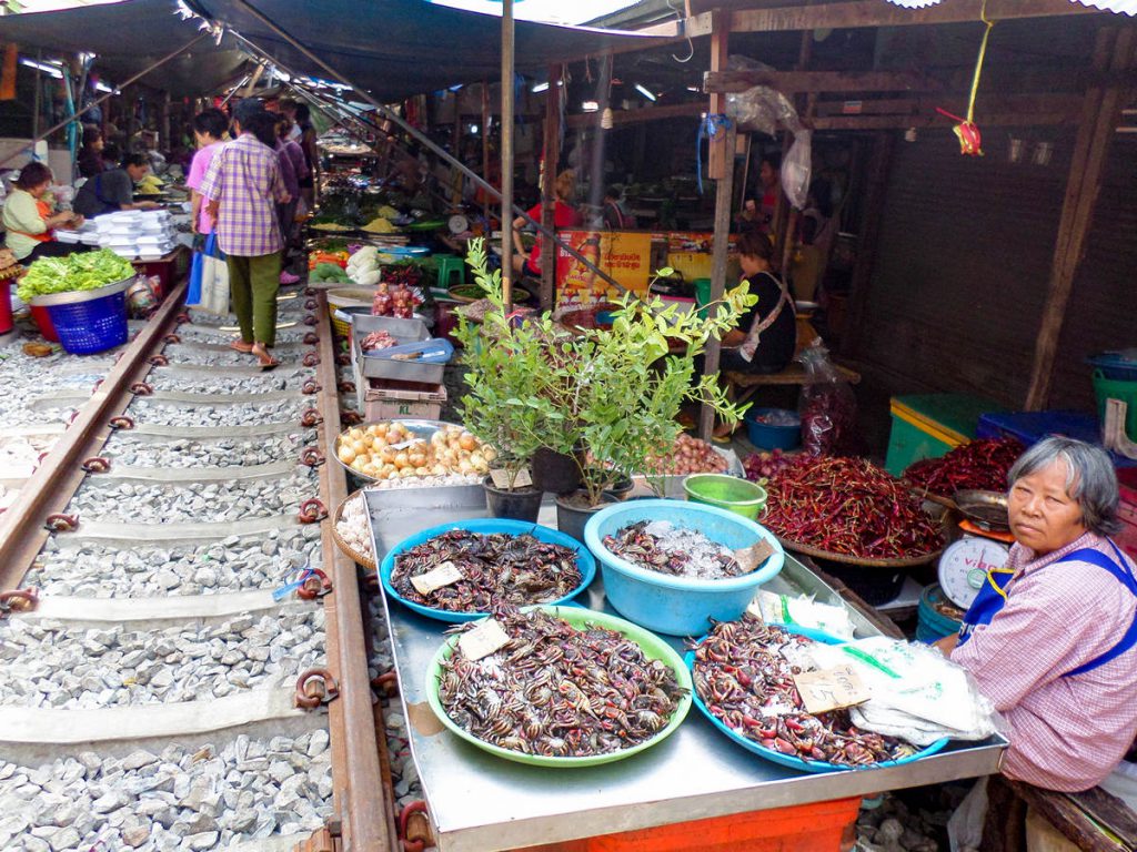 Eisenbahnmarkt Samut Songkhram