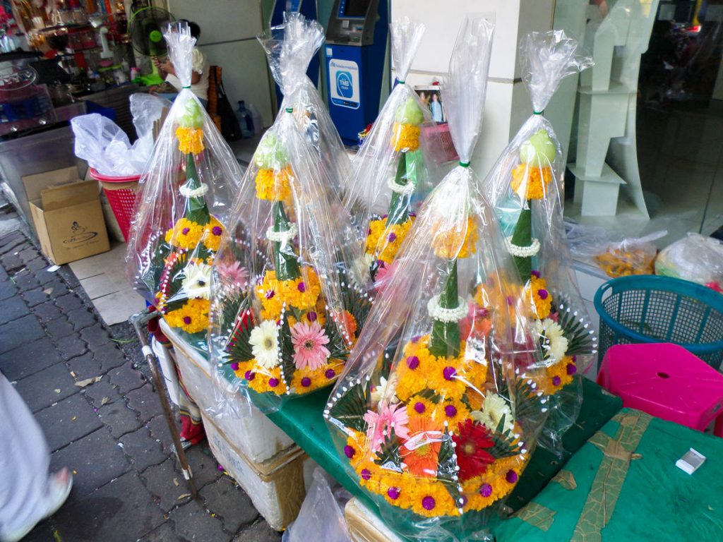Blumensträuße auf dem Blumenmarkt in Bangkok