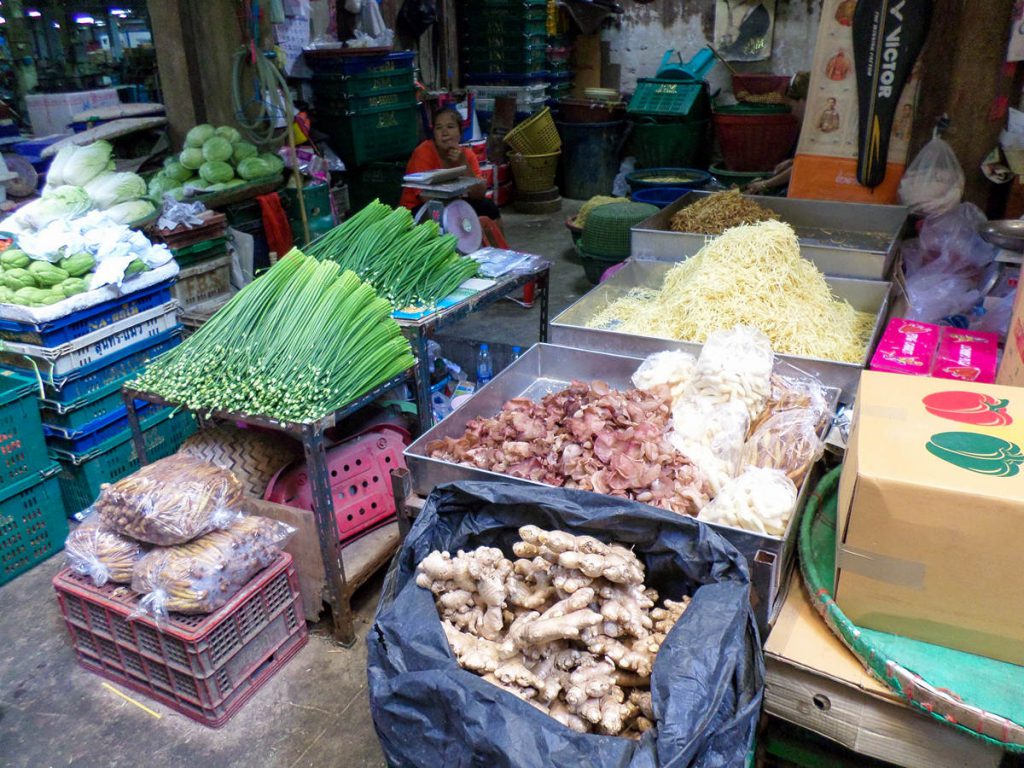 Gemüse auf dem Pak Khlong Talad Markt