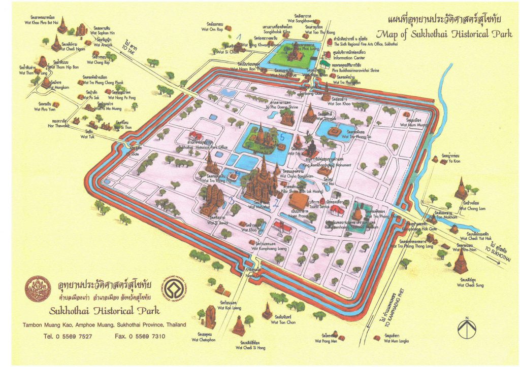 Sukhothai Karte - Historischer Park