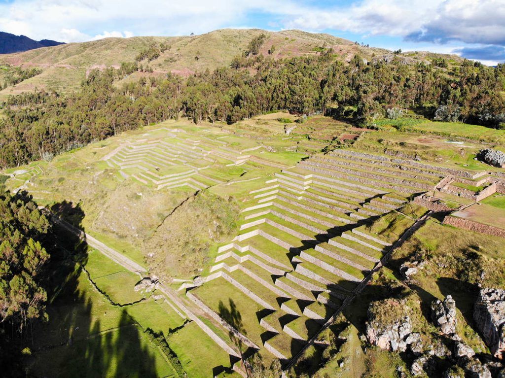 Ruinen von Chinchero von oben