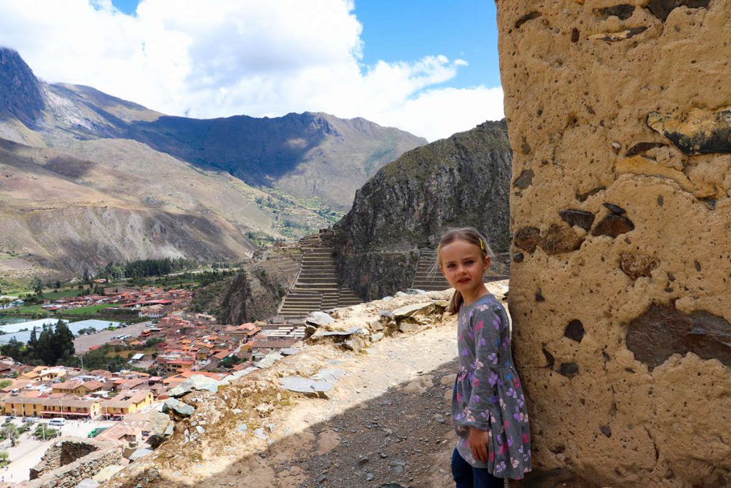 Aussicht über Ollantaytambo von Pinkuylluna