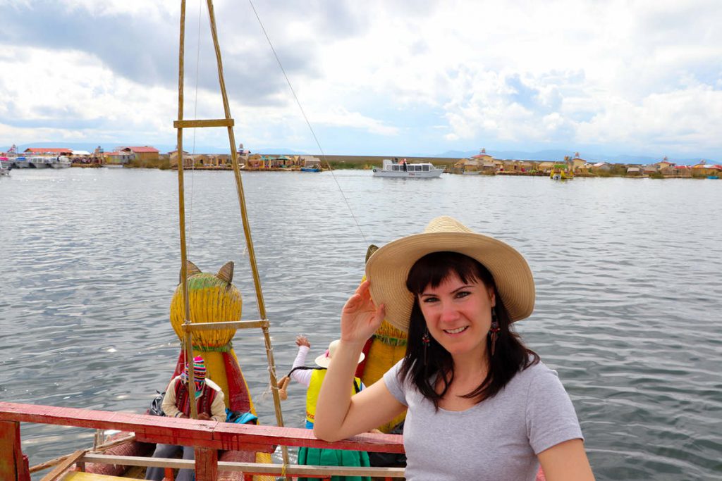 Fahrt mit Schilfboot auf der Titicacasee