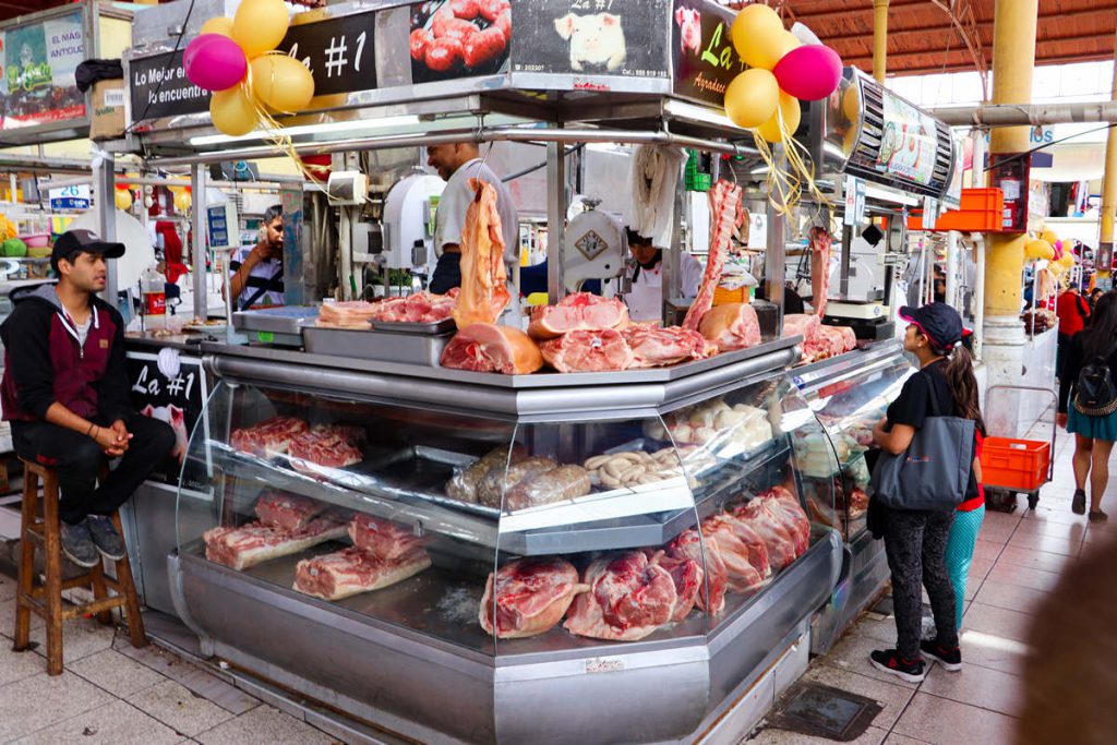 Fleischstand Mercado San Camilo