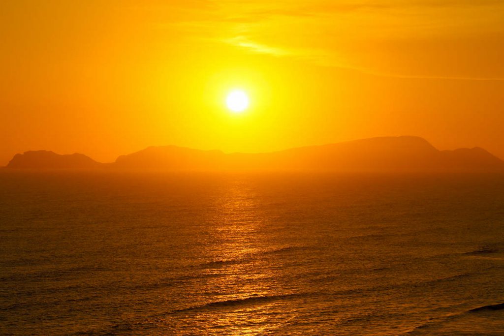 Goldener Sonnenuntergang Lima