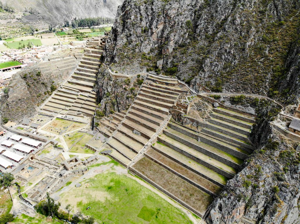 Landwirtschaftlicher Sektor Ollantaytambo Ruinen