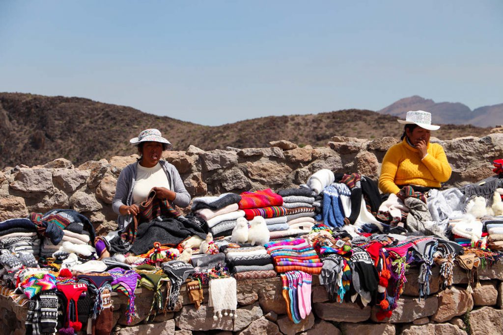 Verkäufer am Mirador de los Andes