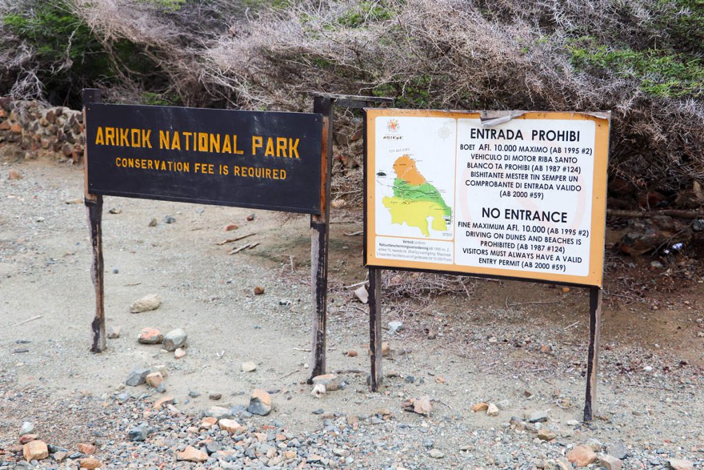 Warnungsschild Arikok Nationalpark
