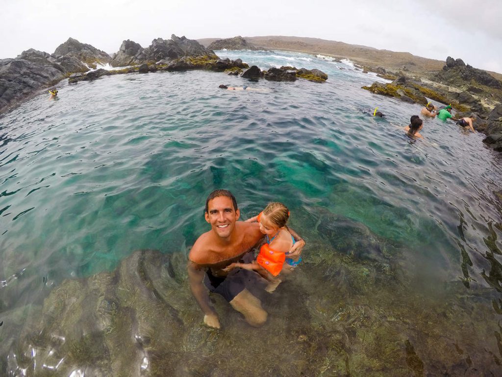 Im Natural Pool auf Aruba