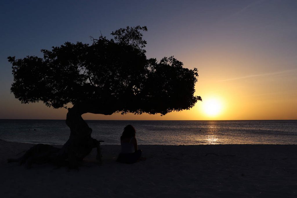 Sonnenuntergang Eagle Beach Aruba