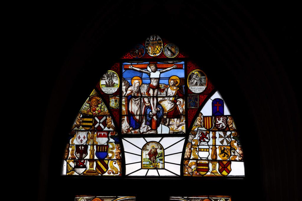 Bleiglasfenster Kapelle Burg Rheinstein