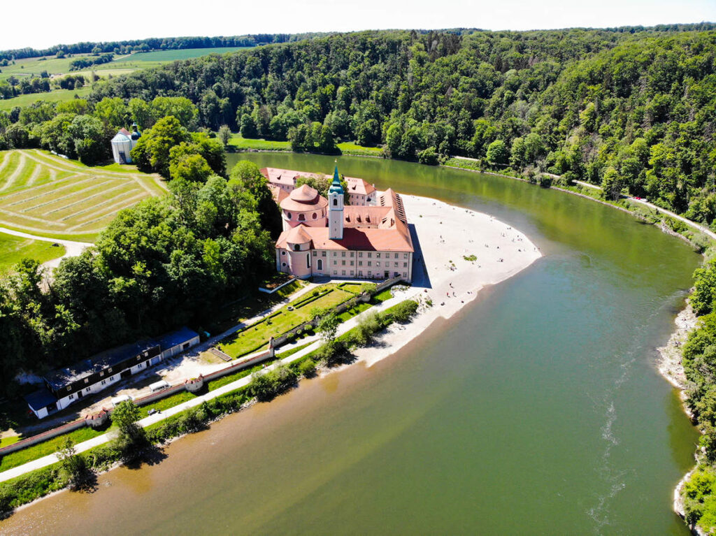 Kloster Weltenburg vom Aussichtspunkt