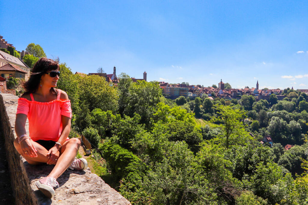 Aussicht vom Burggarten in Rothenburg ob der Tauber