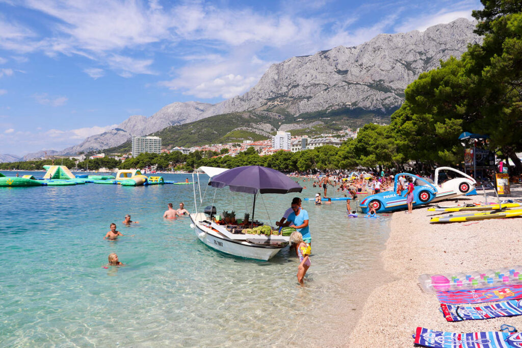 Obstverkäufer Strand Makarska