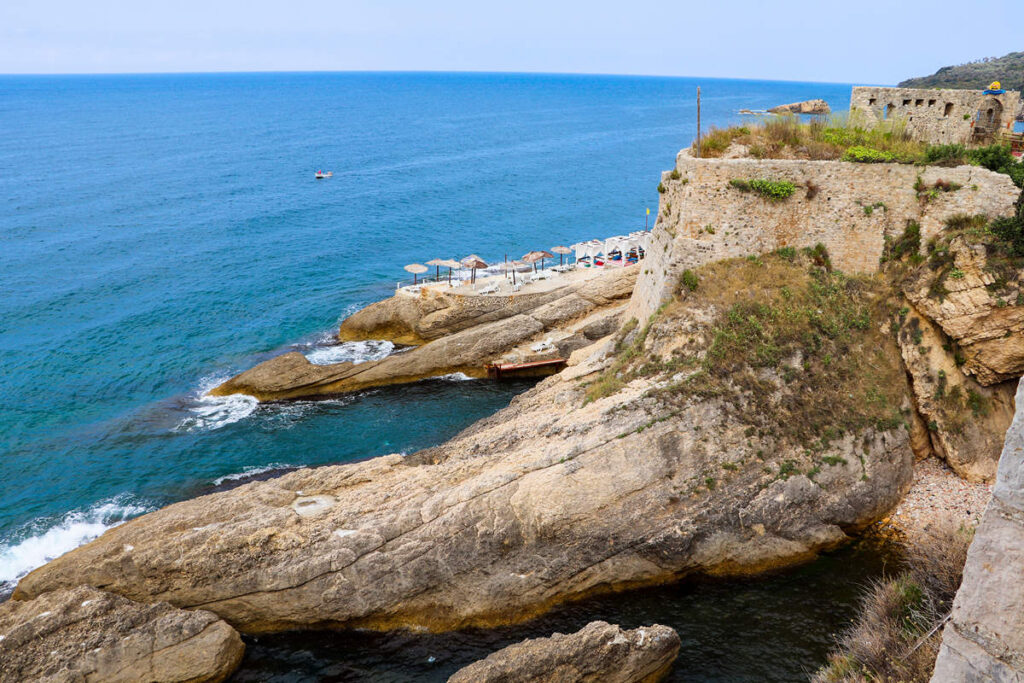 Aussicht aufs Meer von der Altstadt von Ulcinj