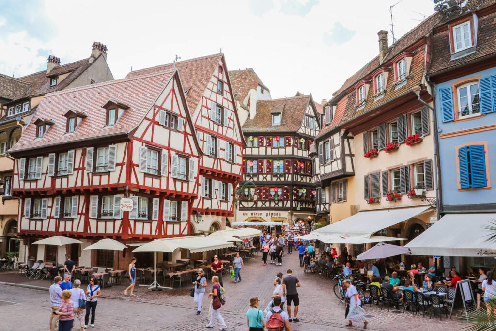 Colmar Altstadt mit schönen Häusern