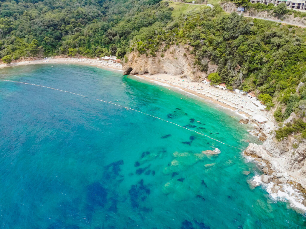 Mogren Beach aus der Luft