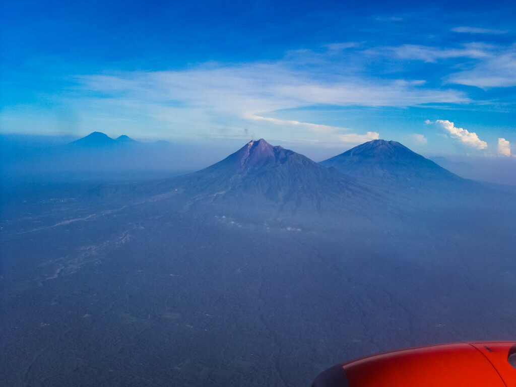 Vulkane Java Flugzeug