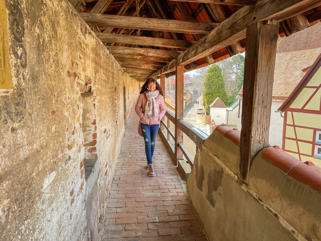 Auf der Stadtmauer von Nördlingen