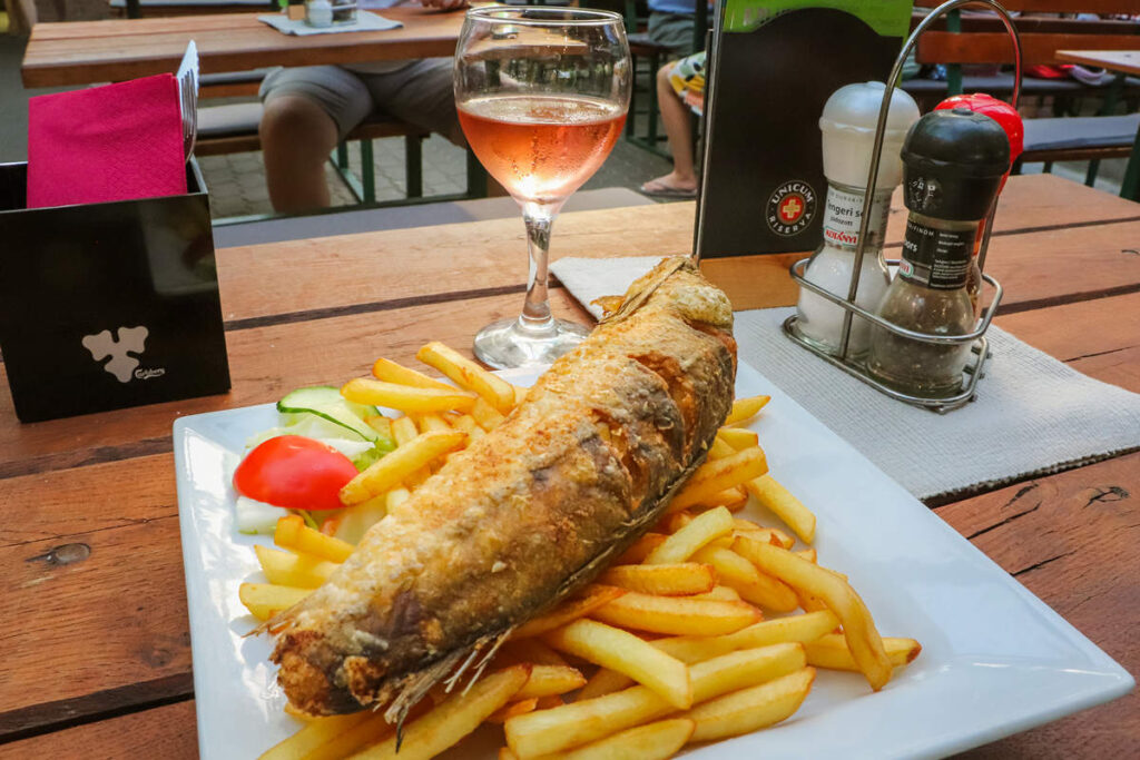 Frittierter Fisch mit Pommes