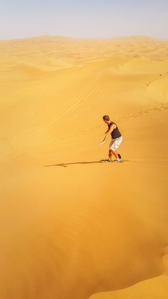 Sandboarding in Dubai