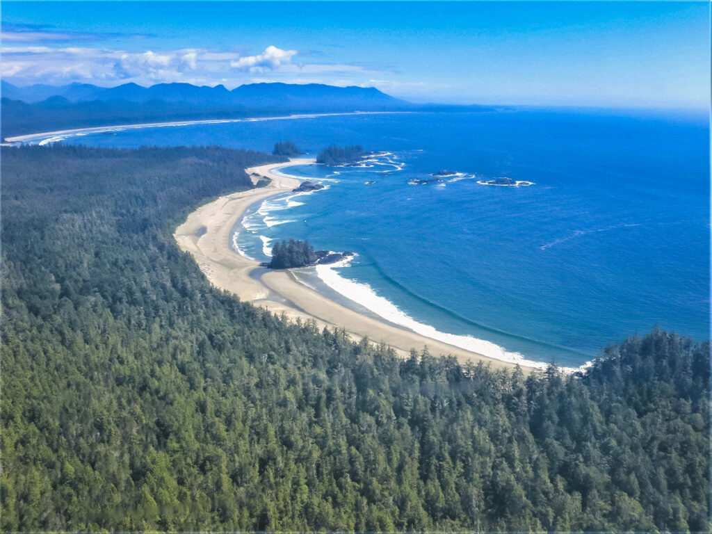 Chesterman Beach aus dem Wasserflugzeug