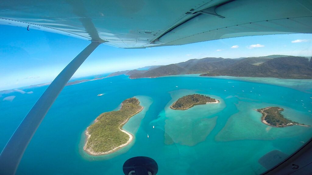 Whitsunday Islands aus dem Flugzeug