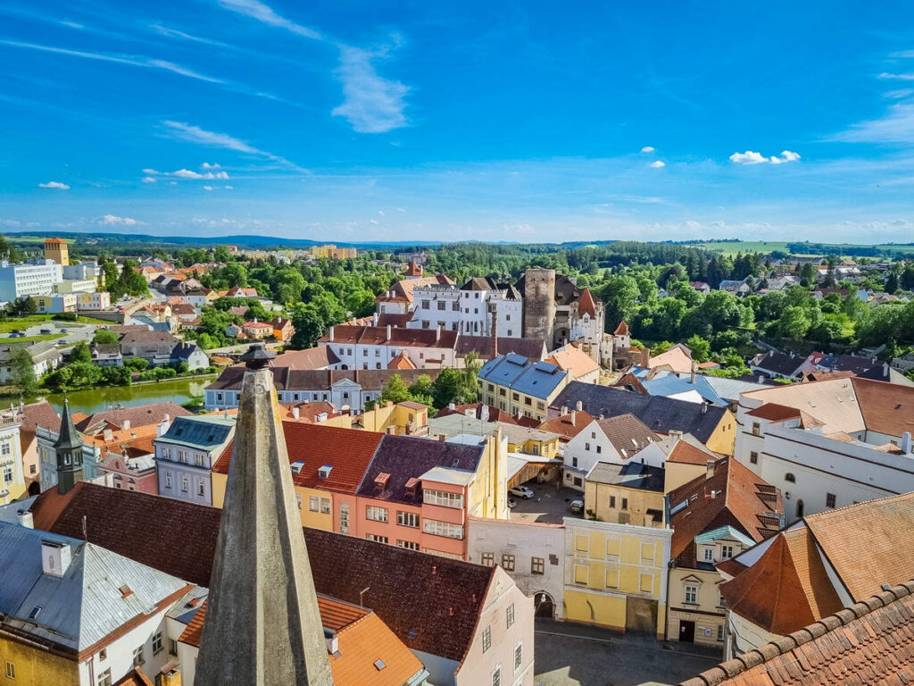 Aussicht vom Kirchenturm J. Hradec